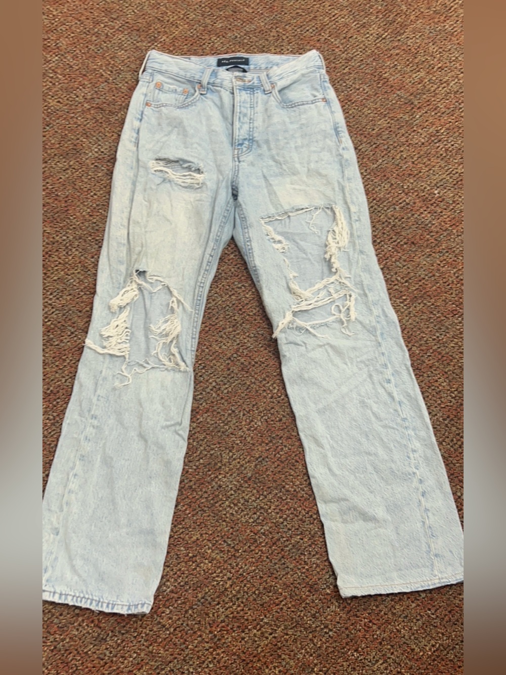 Aeropostale Light Blue High waisted 90s Baggy Distressed Jean Size 2